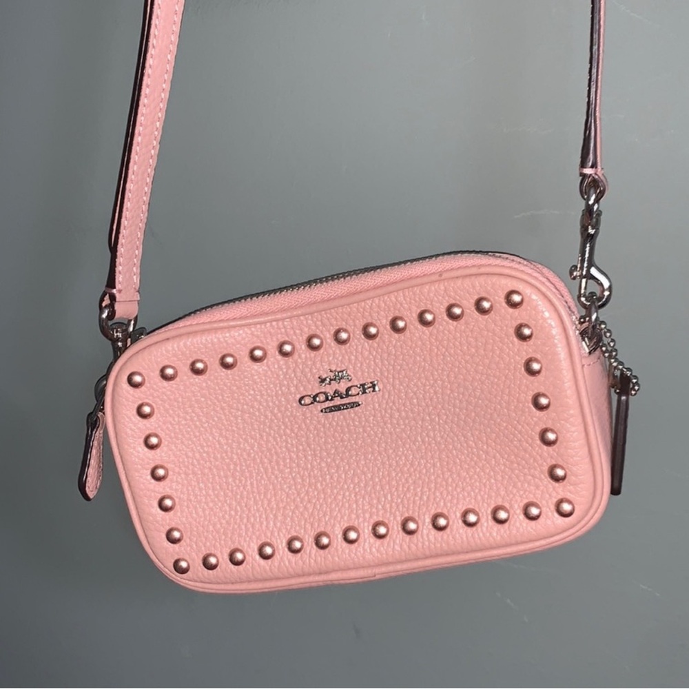 Coach Blush Pink Studded Crossbody Bag